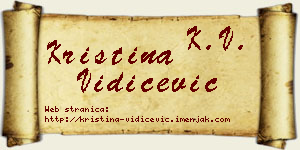 Kristina Vidičević vizit kartica